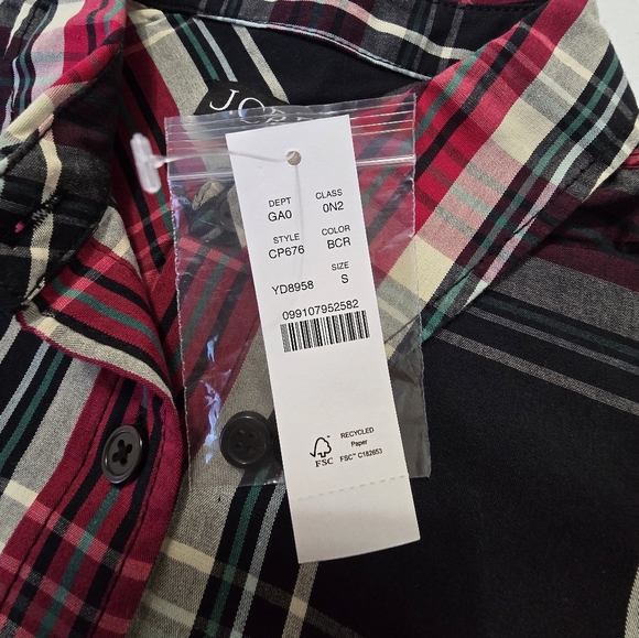 J. Crew Étienne Cropped Shirt Stewart Tartan Cotton Poplin Plaid Women's S NWT - Picture 8 of 11